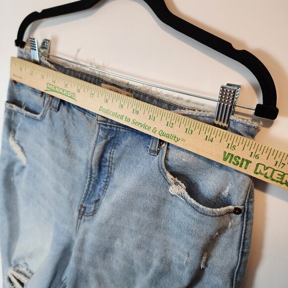 Abercrombie & Fitch The Skinny High Rise Curve Love Distressed Thrashed Jeans 31 - Picture 7 of 13